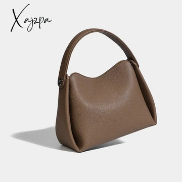 Soft cigarette box bag bag women's summer new niche luxury sense hand-held bucket bag leather red crossbody